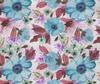 oneOone Cotton Flex Fabric Watercolor Leaves & Flower Floral Printed Craft Fabric BTY 40 Inch