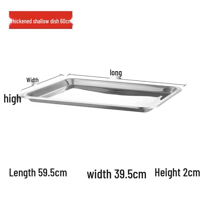 SPSR Stainless Steel Rectangular Serving & Baking Trays (10-Pack)