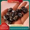 High-Quality Black & White Orange Peel Pattern Wealth God Agate Dzi Beads 13×18mm
