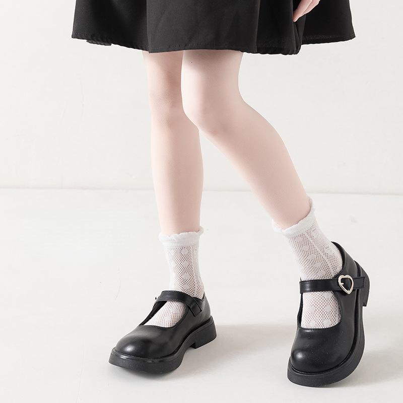 4 paar Sommer Einfarbig Mesh Baby Socken Waden Socke für Kinder Mädchen Nette Atmungsaktive Weiche Baumwolle Kinder Mädchen Socke