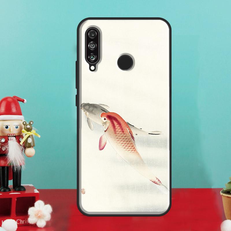 Carp Koi Fish Watercolor For Huawei Nova 9 10 SE 12i 11i 8i 12s Y90 Y60 Y70 Y72 Y61 Y91 P20 P40 P30 Lite P60 Pro Case