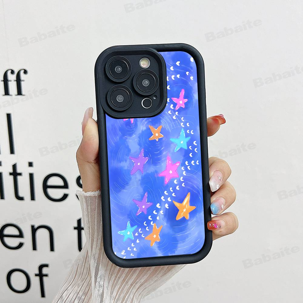 Cartoon Star Phone Case For IPhone 17 16 15 14 13 12 11 Pro Max Plus Silicone Shockproof Case