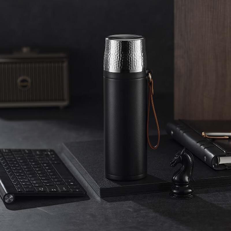AiYi Home Hammered Ceramic Lined Stainless Steel Tea Infuser Bottle