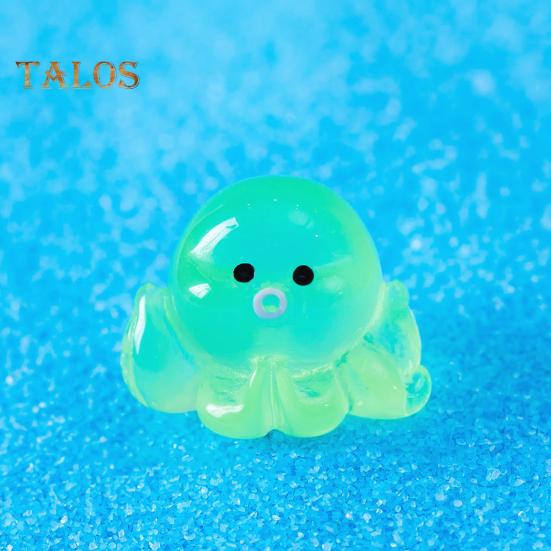 32 Stück Mini-Oktopus-Figuren, im Dunkeln leuchtend, Kunstharz, winzige Oktopus-Miniatur-Oktopus-Statuen für Feengärten, Aquarien, Heimwerkerarbeiten