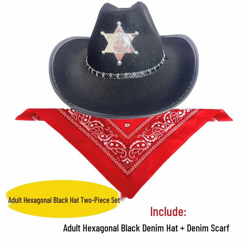 Western Cowboy Halloween Costume Set for Adults & Children - Perfect for Parent-Child Performances