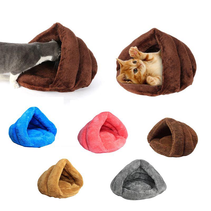 Cozy Puppy Pet Cat Dog Bed With Soft Plush And Comfortable Warmth For Winter