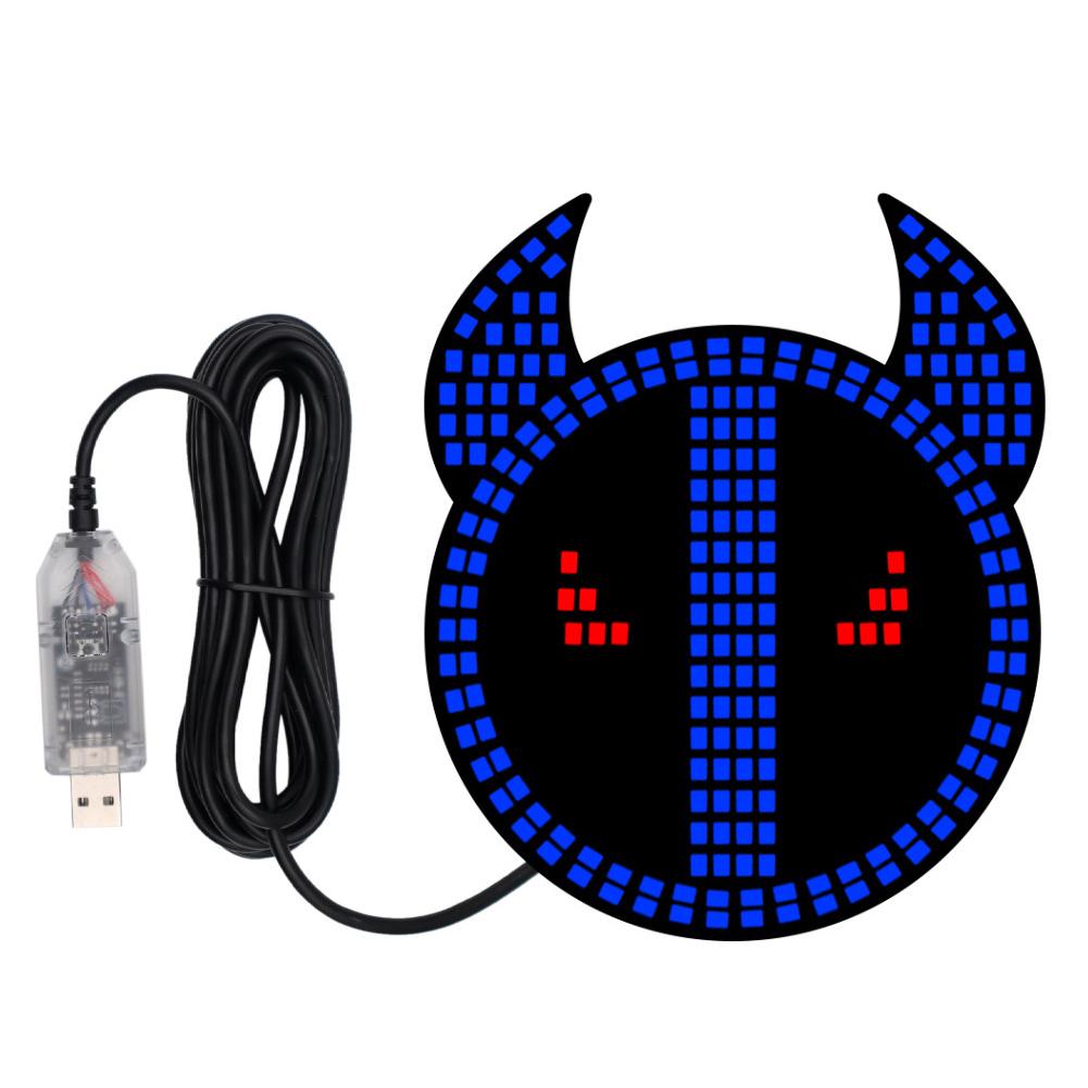 Car Devil's Eye LED Decorative Light Strips Rear Window Warning Light Devil Eye Atmosphere Lamps Car Decoration Accessories