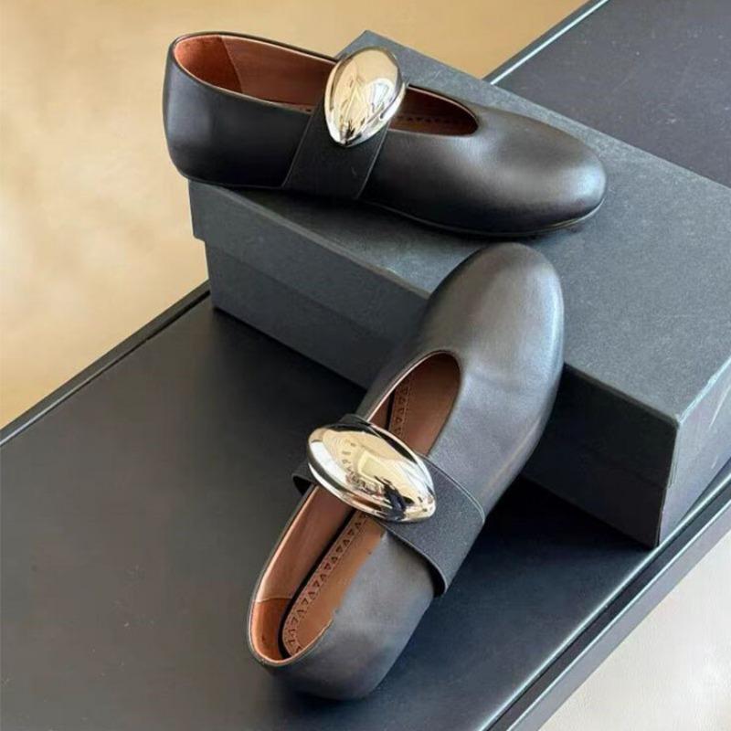Fashion Spring Summer Flat Casual Single Shoes European American Comfortable Round Toe Mary Jane Ballet Shoe Shallow Mouth Mother Shoes