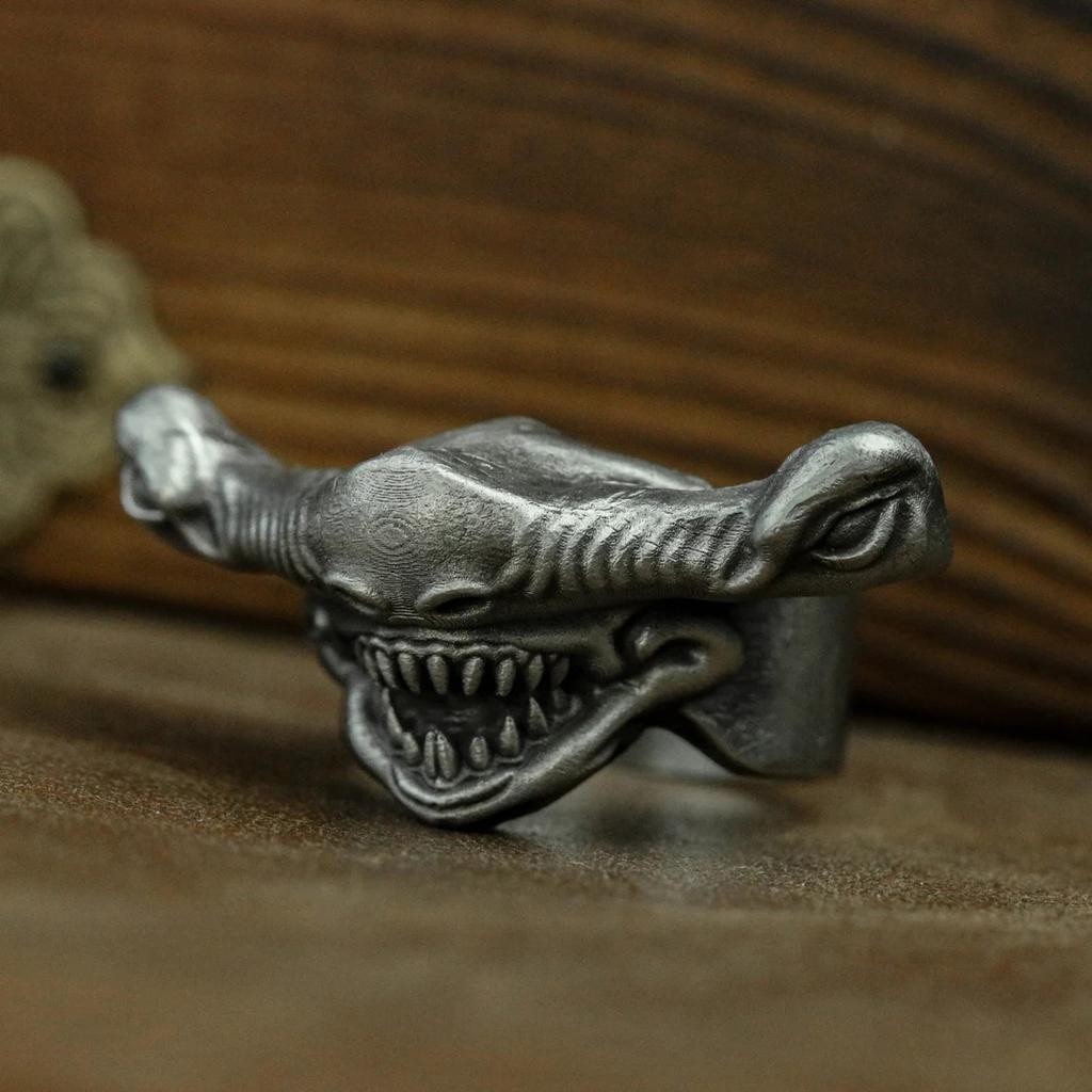 Demon Shark Vintage Halloween Wear Celebrate Animal Jewelry Ring