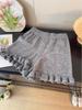 Autumn-Winter 2025 Women's Solid Knit Ruffle Edge High Waist Slimming A-Line Shorts