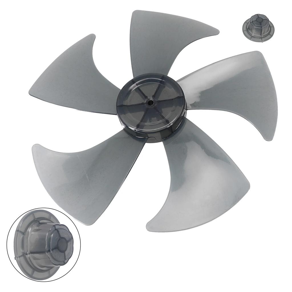 14 Inch Plastic Fan Blade Five Leaves With Nut Cover For Pedestal Household  Electric Fan Blade Fireplaces Accessories
