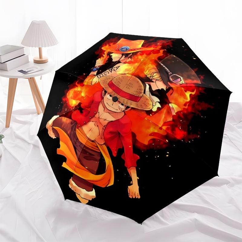 1 Stück One Piece Luffy Automatisches Öffnungs-/Schließschirm - Kompakter Reiseschirm, Perfekt für Damen & Herren - Ideales Geburtstags-/Weihnachtsgeschenk, 197