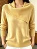 Women's Retro European & American Slimming Lapel Sweater - Playful & Versatile Knit Design