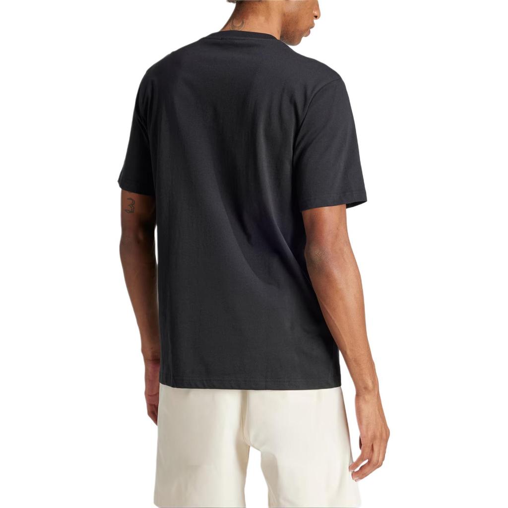 adidas T Shirts Men's Black Crew Neck Moderate Straight Fit IS0180