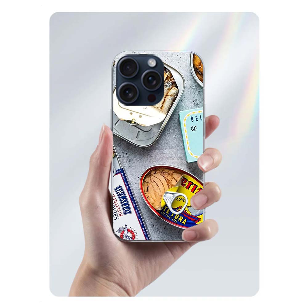 

Sardines Canned Clear Phone Case For Iphone 17 Air 16 Pro Max 15 Pro 14 Plus 17E 16E 11 13 12 Mini Cover Cases Fundas Cell TPU C iPhone14 Pro(13 Pro)
