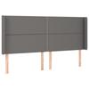 VidaXL Tête de Lit à LED Meuble de Chambre à Coucher Accessoire de Lit Double Tête de Cadre de Lit Intérieur Gris 3124020