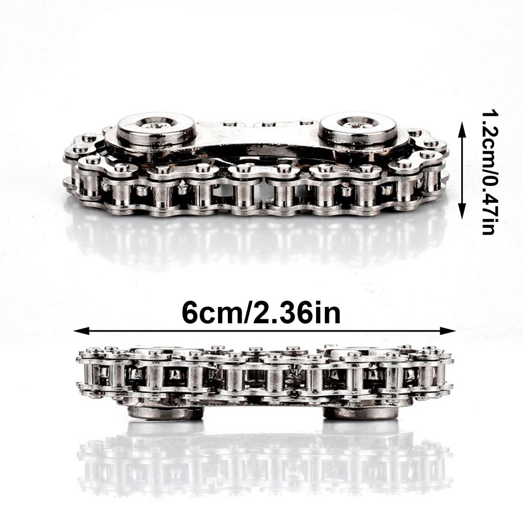 Metal Fidget Chain Toy Stress Relief Compact Bike Chain Fidget Toy for Kids Adults