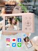 AiMike 5K Digital Camera with Smartphone Transfer Dual 64GB MicroSD Card 18x Digital 19 Convenient for Suitable for Kids and Christmas Light Pink