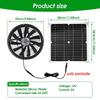 Rundes Lüftungsgehäuse Solar 12V Abluftventilator Energieeffizienter Solar-Abluftventilator Outdoor
