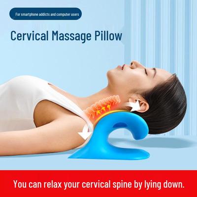 C-Shaped Acupressure Neck & Shoulder Massage Pillow for Home & Sleep