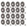 20pcs Metal Jeans Buttons Kit 24mm Metal Buttons Rivet Stud Set for Pants DIY Crafts Antique Silver