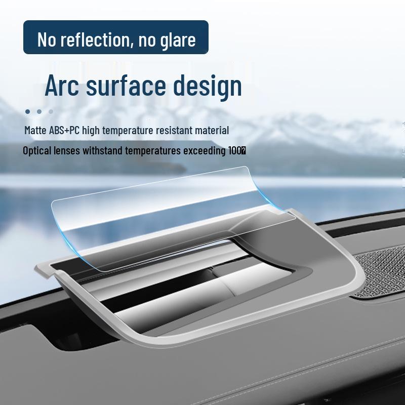 BYD Han L-Shape Head-Up Display Protective Cover for 25 Models - Soft Film Dashboard Dust Shield.