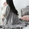 Knitted Air-conditioning Blanket Pear Flower Ball Blankets Nordic Decorative Blanket Ins Knitted Line Blankets