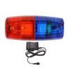Polizeilicht LED Rot Blau Schulterlampe Warnung Notfallwarnung Sicherheitsleuchten USB Wiederaufladbar mit Clip Weißes Licht Taschenlampe
