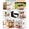 4PCS 90 Degree Angle Iron, Heavy Duty Steel Corner Brace, L Shaped Bracket for Wood Shelves, Floating Shelves, Desk Furniture Connection