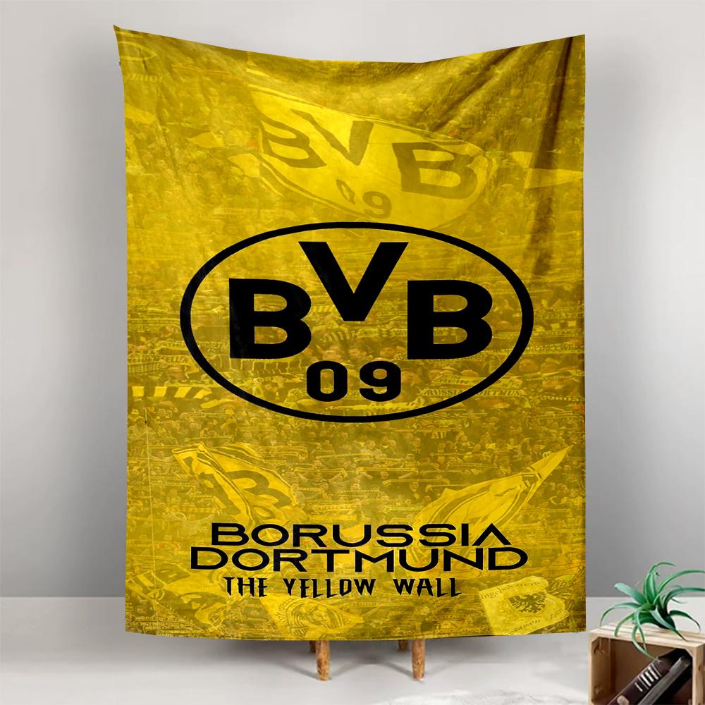 Borussia Dortmund BVB Logo and Yellow Wall Patterned tapestry for bedroom and living room home decor