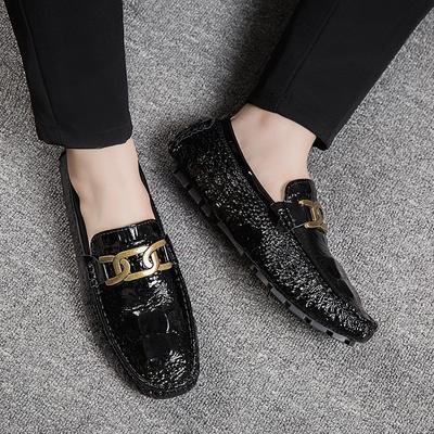 Herren Allround Slipper PU-Leder Mode Clubschuhe Herren Luxusmarke Herren Slipper Flats Frühling Herbst Männliche Fahrschuhe