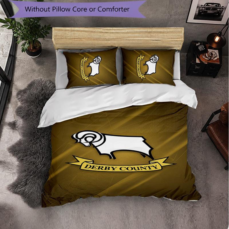 Derby County Bettwäsche-Set 3-teilig Bettbezug Dekorative Bettwäsche für Jugendzimmer Heimdekoration