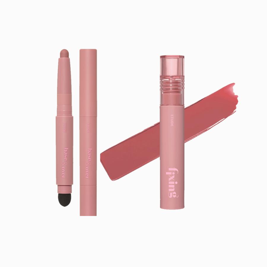 Etude Base & Over Lip Pencil #Pink Beige 1g + Fixing Tint 4g