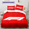 Formula 1 Pattern Bedding,Quilt Set Quilt Cover Pillowcase Home Birthday Gift(1 * Duvet Cover + 2 * Pillowcase, Without Core)