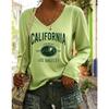 Western Women'S Fashion Casual Long Sleeve V-Neck Base T-Shirt