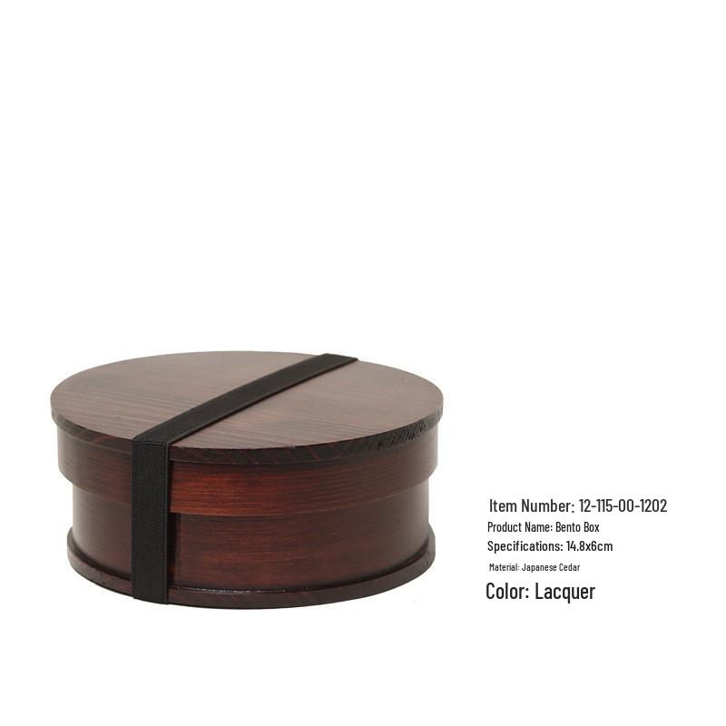 YFJY Japanese-Style Multi-Layer Wooden Bento Box for Students and Outdoor Picnics
