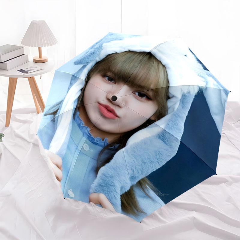 LISA, automatic folding umbrella, portable and foldable design, 8 ribs, a Christmas or birthday gift.