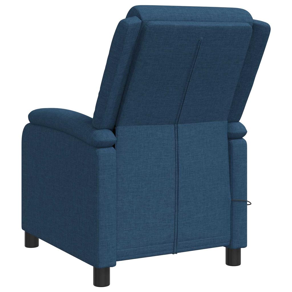 Massage Recliner Blue Fabric