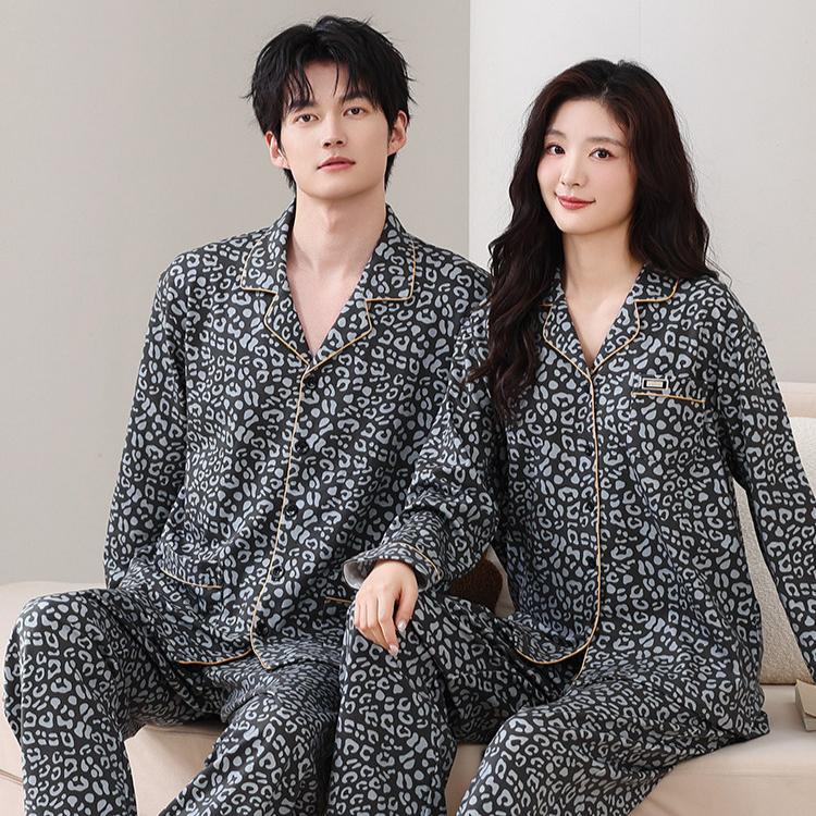 Pajamas Couple Outfit - Autumn Pure Cotton Long-Sleeved