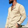 Men S Long Sleeve Casual T Shirt Color Block