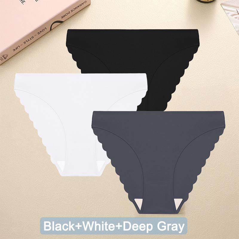 

3шт/комплект сексуальное нижнее белье Ice Silk нижнее белье для женщин невидимые трусы бесшовные удобные хлопковые трусы с промежностью дышащие трусики M&Set