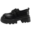 Black British Style Heightened Platform Small Leather Shoes Women's 2025 New Summer Versatile Soft-soled French Mary Jane Single Shoes
