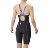 Swimsuit Racing Spats Half Black X Pink XO [Arena] One-Piece (Open Back, Leg) Women's (BKPK)