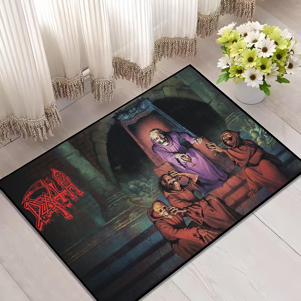 

Углы придверного коврика для гостиной D-Смерти Прикроватное украшение Камень Кровать Пол Старая Ванна Группа Входной ковер Большой Металлический коврик SJR40x60CM