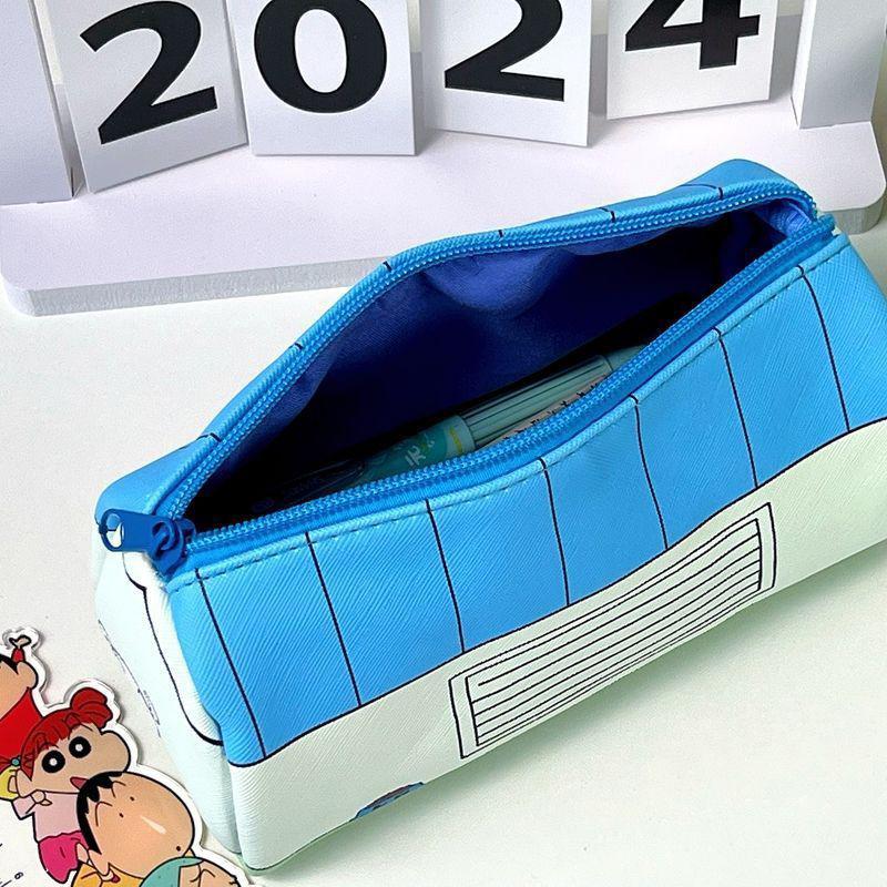 Kawaii Crayon Shin-Chan Pencil Case Large Capacity Pencil Bag Cute Anime Stationery Storage Pouch Multifunctional Cosmetic Bag