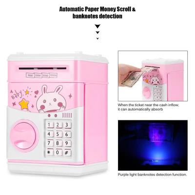Electronic Piggy Bank ATM Password Money Box Cash Coins Saving Box Bank Safe Box Automatic Deposit Banknote Christmas Gift