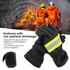 Flammhemmende Feuerwehrhandschuhe, hitzebeständig, wasserdicht, atmungsaktiv, Feuerwehr-Handschutzhülle, Schwarz und Gelb