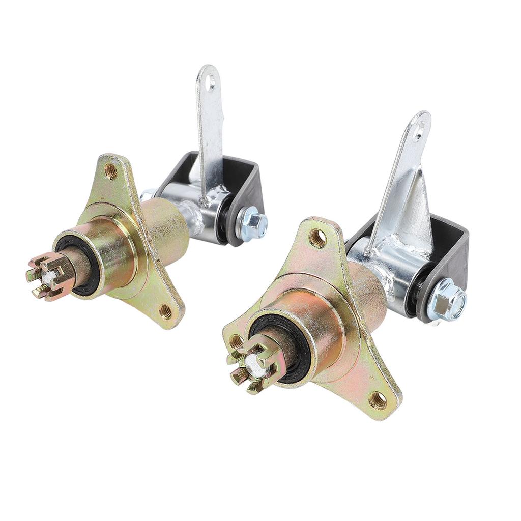 1 Pair Steering Spindle Bracket Set 3 Stud Front Wheel Hubs Steering Spindle Steel Alloy for 6 Inch Tires ATV Go Kart