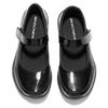 Skechers Παιδικά Microstrides Παλιάς Σχολής Άνετα Αντιολισθητικά Ανθεκτικά Χαμηλά Παιδικά Δερμάτινα Παπούτσια Παιδικά Παπούτσια Μαύρο 302637L-BBK