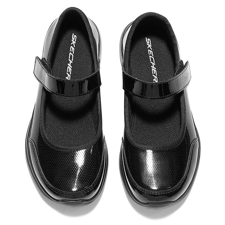 Skechers Παιδικά Microstrides Παλιάς Σχολής Άνετα Αντιολισθητικά Ανθεκτικά Χαμηλά Παιδικά Δερμάτινα Παπούτσια Παιδικά Παπούτσια Μαύρο 302637L-BBK